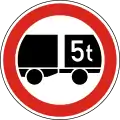 C-10Verbot für Lastkraftwagen mit Anhänger über 5 t