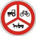 C-20Verbot für Landwirtschaftliche Fahrzeuge, Radverkehr und Zugtiergespanne