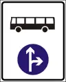 D-38Vorgeschriebene Fahrtrichtung für Kraftomnibusse - geradeaus oder rechts