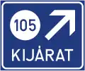 G-351Ausfahrttafel auf der Autobahn und Schnellstraße