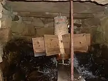 Einfaches Rad mit geraden Flügeln (Huxter-Mühle, Shetlandinseln)