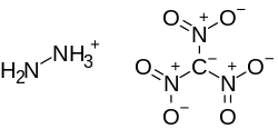 Strukturformel von Hydraziniumnitroformat