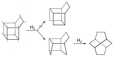 Katalytische Hydrierung von Basketan