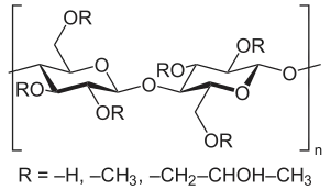 Strukturformel Hydroxypropylmethylcellulose