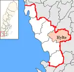 Lage der Gemeinde Hylte