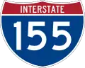 Straßenschild der I-155