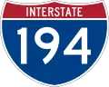 Straßenschild der I-194
