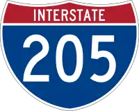 Straßenschild der I-205