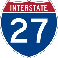 Straßenschild der I-27