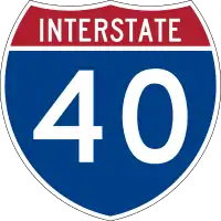 Straßenschild der I-40