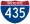 Straßenschild der I-435