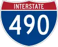 Straßenschild der I-490