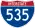 Straßenschild der I-535