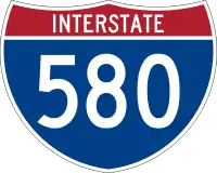 Straßenschild der I-580