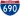 Straßenschild der I-690