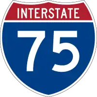 Straßenschild der I-75