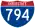 Straßenschild der I-794