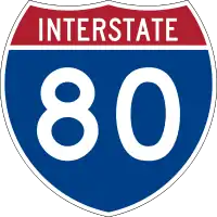 Straßenschild der I-80