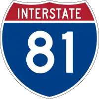Straßenschild der I-81