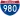 Straßenschild der I-980