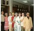 Gruppenbild der IAAA von 1979, von links nach rechts: Henry Gundling, Peg Seller, Marge Sharpe, Beulah Gundling, Kay Curtis, Norma Prince, Lee Vanderpool, Vaughan Baird