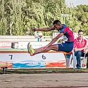 Jean Marie Okutu schied mit 7,66 m aus