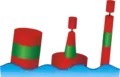 Backbord-Seite des durchgehenden Fahrwassers, Steuerbord-Seite des einmündenden Fahrwassers