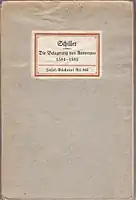 IB 165, Friedrich Schiller: Die Belagerung von Ant­wer­pen, Kriegs­broschur Erster Weltkrieg (1915)