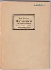 Einband des IB 456 Otto Nebelthau: Mein Gemüsegarten als Hülle für eine Tarnschrift der FDJ (West) von 1953 und S. 9 mit dem Titelblatt für den tatsächlichen Inhalt