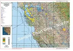 Zivile ICAO Slow to Medium Speed VFR-Karte, Maßstab 1: 500.000, Bereich San Francisco, 2008