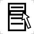 ISO-Tastatur­symbol der Menü-Taste nach IEC 60417
