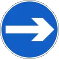 RUS-005vorgeschriebene Fahrtrichtung – hier rechts