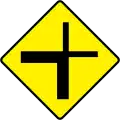 W-006-RVorfahrt (Einmündung an einer scharfen Kurve – rechts)