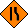 WK-033Einseitig verengte Fahrbahn – rechts