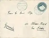 Brief des Teilnehmers der II. Ärztefahrt vom 20. November 1909, Dr. George Wege, aus Luxor (145 × 111 mm)