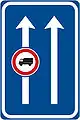 IP-21Beschränkung auf einem Fahrstreifen