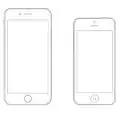 Größenvergleich zwischen iPhone 6 (links) und iPhone 5 (rechts)