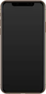 Vorderseite eines iPhone XS in Gold