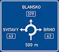 IS-9bVorwegweiser Kreisverkehr