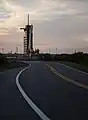 Die Falcon-9-Rakete auf der Startrampe