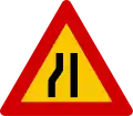 A14.22Einseitig (links)verengte Fahrbahn