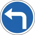 C01.22Vorgeschriebene Fahrtrichtung – links
