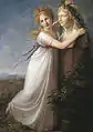 Ida Brun mit der Büste ihrer Mutter Friederike, Gemälde von Philipp Friedrich von Hetsch (1803)