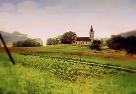 Die Ifenthaler Kirche St. Katharina von Westen gesehen