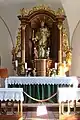 Hochaltar mit einer Christus-König-Skulptur, 19. Jahrhundert