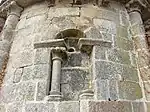 Zugemauertes Fenster in der Apsis