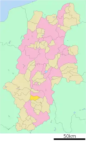 Lage Iijimas in der Präfektur