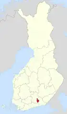 Lage von Iitti in Finnland