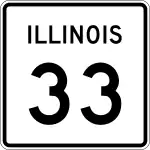 Straßenschild der Illinois State Route 33