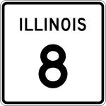 Straßenschild der Illinois State Route 8